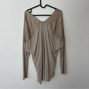 Vince Taupe Draped Women's Blouse
